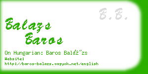 balazs baros business card